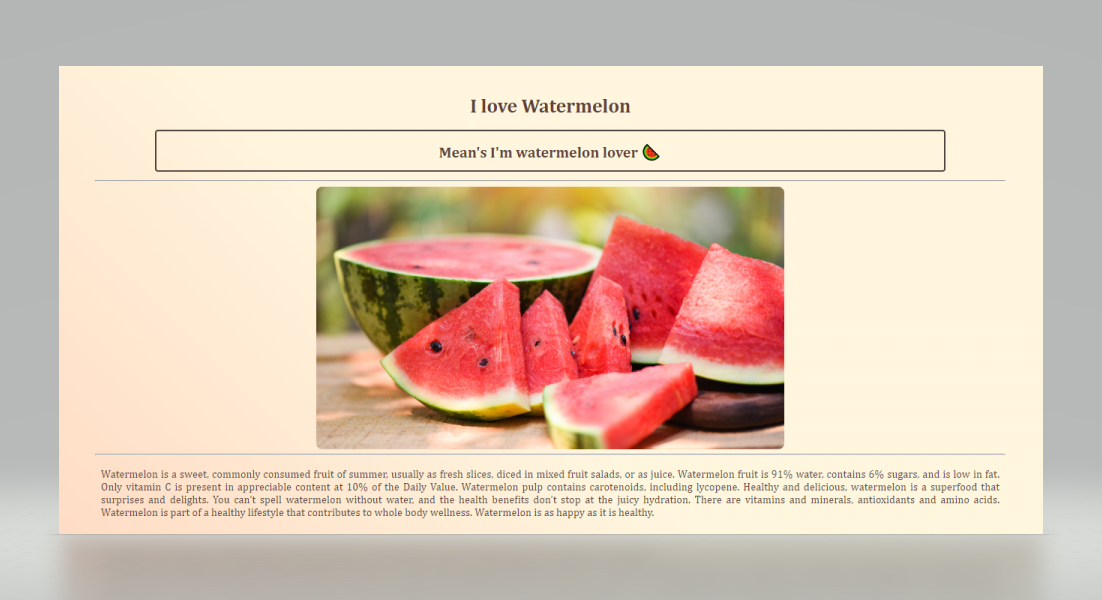 Watermelon project